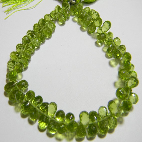 Manufacturers Exporters and Wholesale Suppliers of Peridot Faceted Drop Briolettes Jaipu Rajasthan